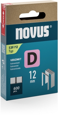 Capse Novus sarma plata, D tip 53F, 12 mm, 600 buc/cutie